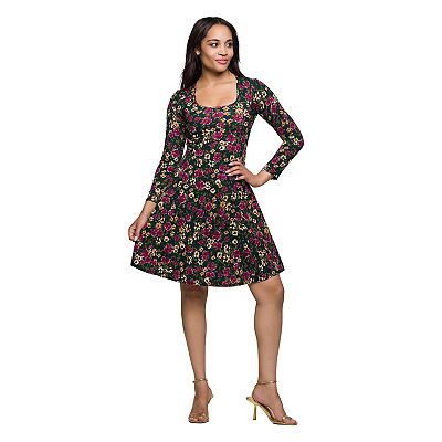 formal denim dress women Girls Floral Print Gown by Mini Quince 80014MQ – ABC Fashion main image 0