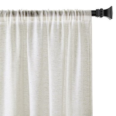 B. Smith Venzia Linen Blend Sheer Window Curtain Panel