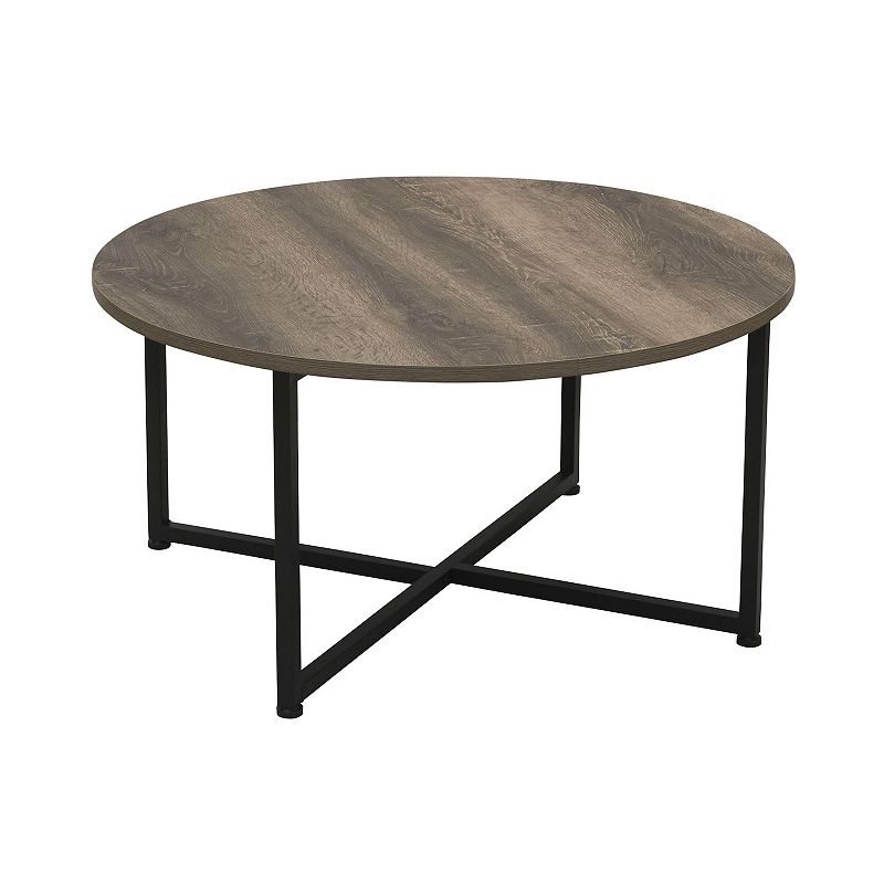 Household Essential Round Coffee Table With Frame