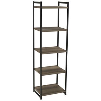 Household Essentials Ashwood 5 tier Storage Shelf Tower