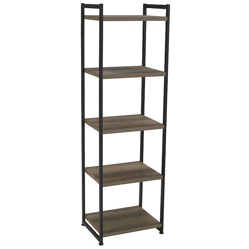 Household Essential Ashwood 5-Shelf Storage Tower