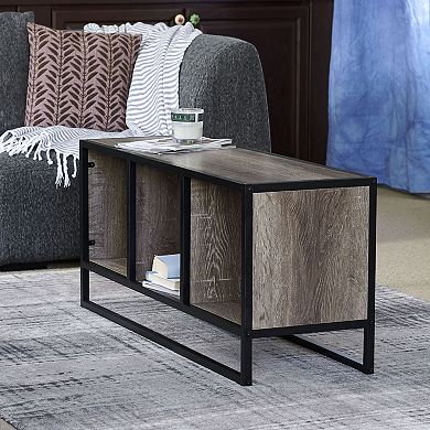 Household Essentials Ashwood Open Cubby Coffee Table