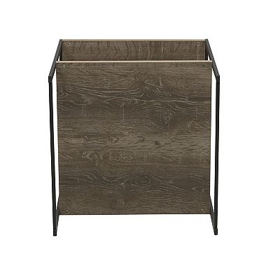 Household Essentials Ashwood Low Square End Table