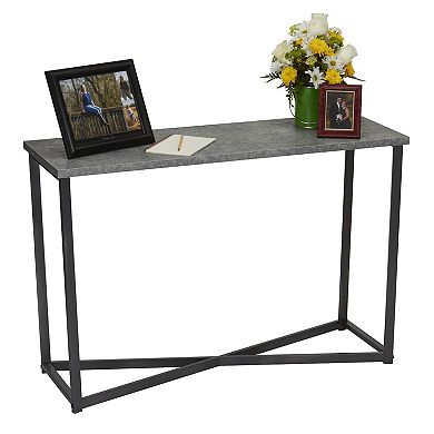 Household Essentials Faux-Concrete Sofa Table