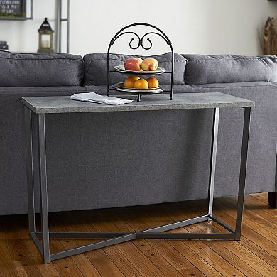 Household Essentials Faux-Concrete Sofa Table