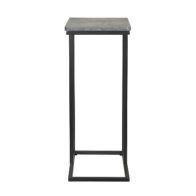 Household Essentials Faux-Concrete C-Shaped Side-Table