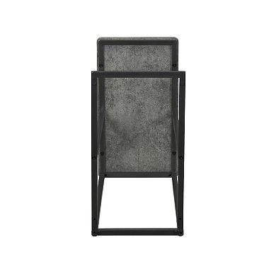 Household Essentials Faux-Concrete C-Shaped Side-Table