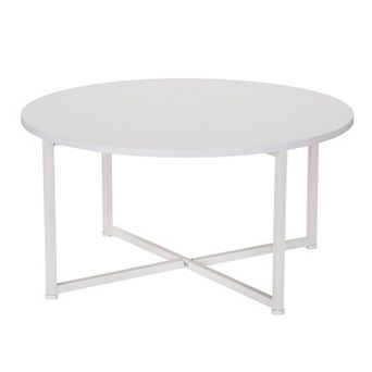 Household Essentials Faux-Concrete Round Coffee Table
