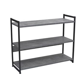 Household Essentials Faux-Concrete 3 tier Wide Shelf