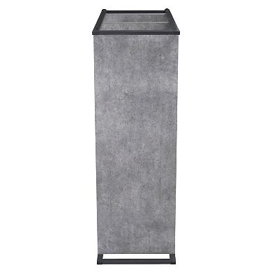 Household Essentials Faux-Concrete 3-Tier Wide Shelf