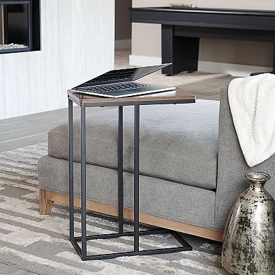 Household Essentials C-Shaped Modern Open Frame Side Table