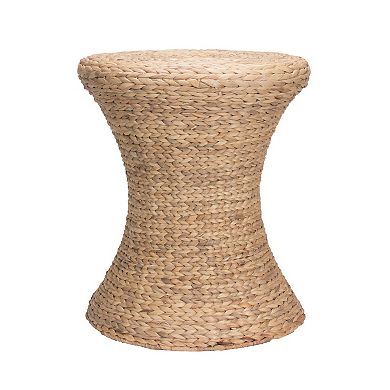 Household Essentials Water Hyacinth Wicker Hourglass Accent Table