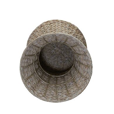 Household Essentials Water Hyacinth Wicker Hourglass Accent Table