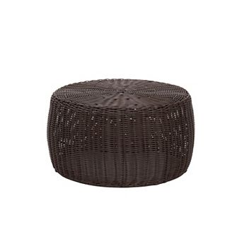 Household Essentials Resin Wicker Ottoman / Low Table