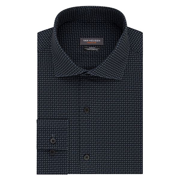 Men's Van Heusen SlimFit Traveler Hidden ButtonDown Collar Dress Shirt