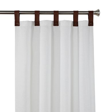 B. Smith Concord White Semi Sheer Set of 2 Window Curtain Panels