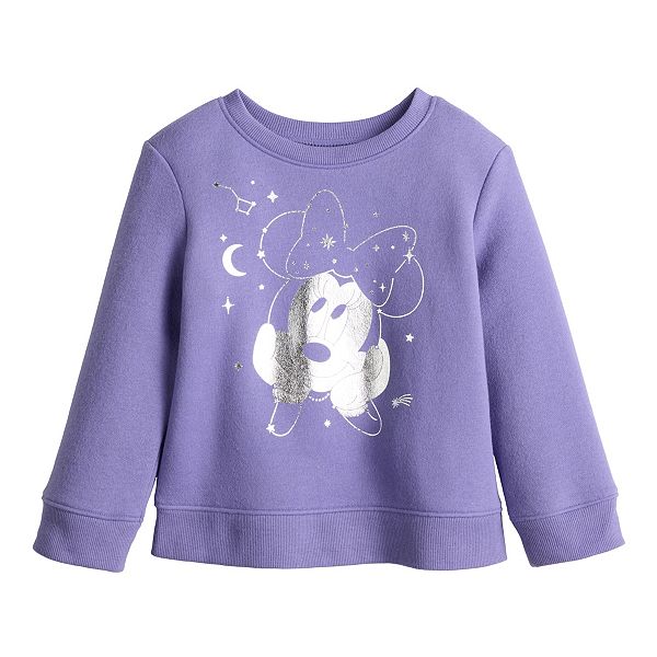 Babyhug Frill Sleeeves Top Minnie Mouse Print - Purple main image 1