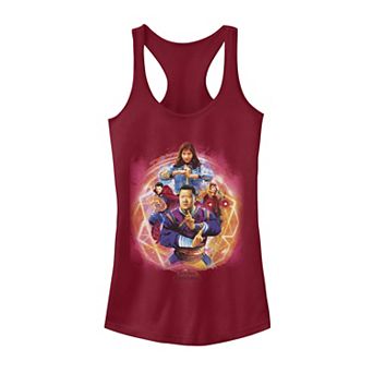 Juniors' Marvel Doctor Strange in the Multiverse of Madness Strong Three Hero Groupshot Tank Top