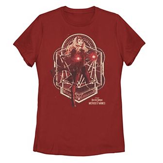 Juniors' Marvel Doctor Strange in the Multiverse of Madness Wanda Magic Hero Pose Tee
