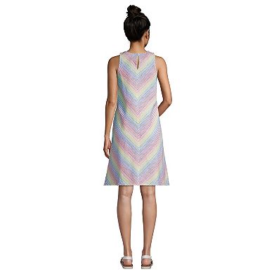 Petite Lands' End Linen A-Line Swing Dress