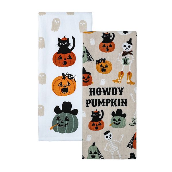 Celebrate Together™ Halloween Howdy Pumpkin Kitchen Towel 2pk.