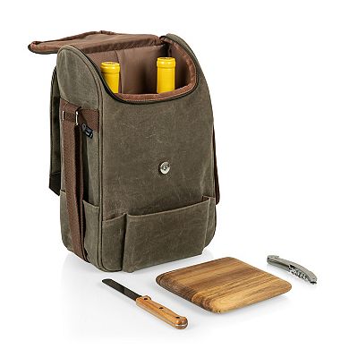 Legacy 2-Bottle Insulated Wine & Cheese Cooler with Cheese Board, Knife & Corkscrew