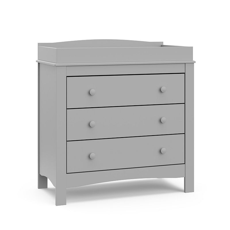 Graco Noah 3-Drawer Chest Dresser with Changing Topper, Grey