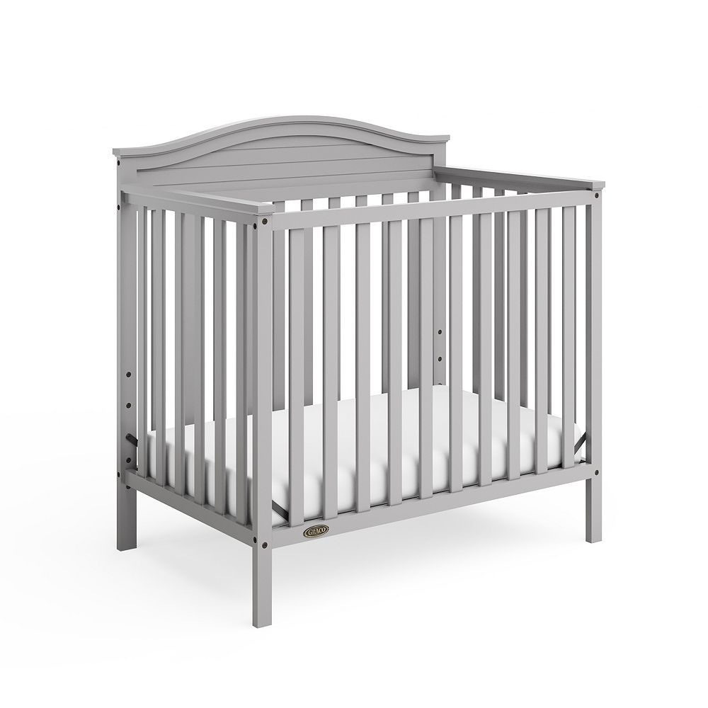 Graco Stella 4-in-1 Convertible Mini Crib with Mattress - Pebble Gray