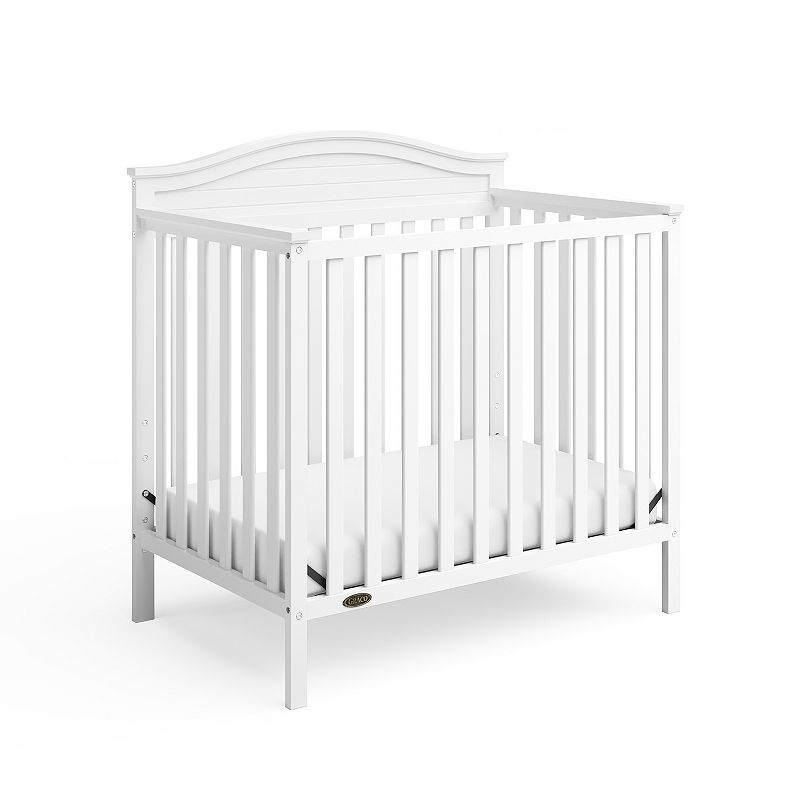 Graco Stella 4-in-1 Convertible Mini Crib with Mattress - White