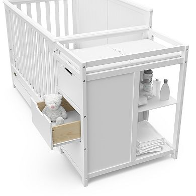 Graco Hadley 4-in-1 Convertible Crib and Changer with Drawer