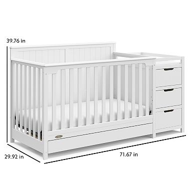 Graco Hadley 4-in-1 Convertible Crib and Changer with Drawer