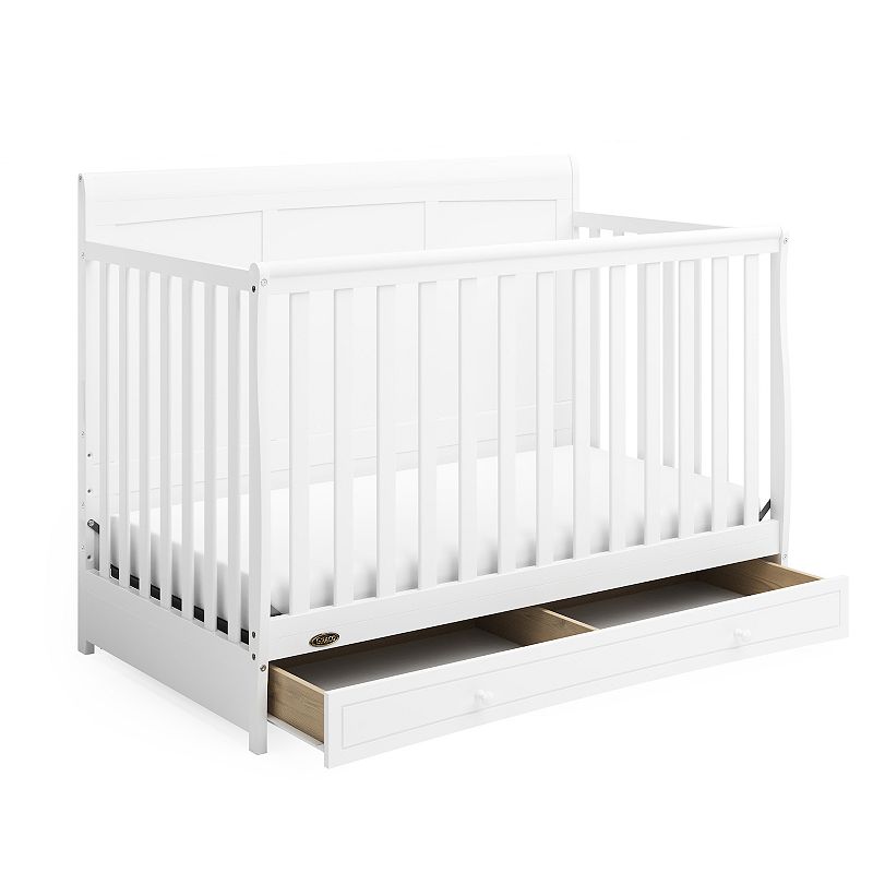Graco Asheville 4-in-1 Convertible Crib with Drawer, White