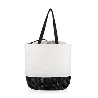 Picnic Time Coronado Canvas & Willow Wicker Basket Tote