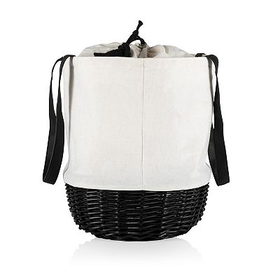 Picnic Time Coronado Canvas & Willow Wicker Basket Tote