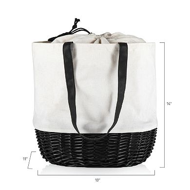 Picnic Time Coronado Canvas & Willow Wicker Basket Tote