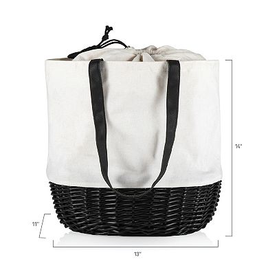 Picnic Time Coronado Canvas & Willow Basket Tote