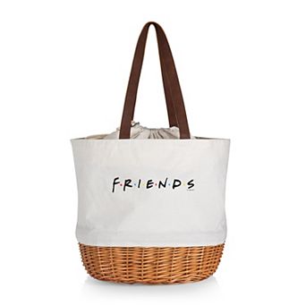 Picnic Time Friends Coronado Canvas & Willow Basket Tote