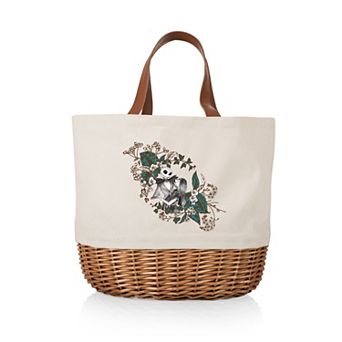 Disney's Nightmare Before Christmas Jack & Sally Coronado Canvas & Willow Basket Tote by Picnic Time