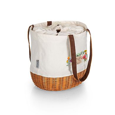 Star Wars The Mandalorian The Child Coronado Canvas & Willow Basket Tote by Picnic Time
