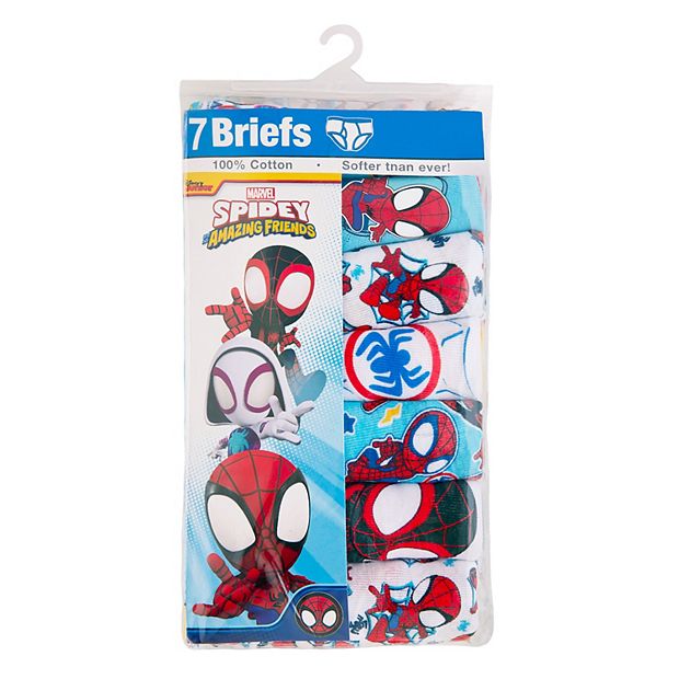 Spiderman Toddler Boys Briefs, 7-Pack, Sizes 2T-4T 
