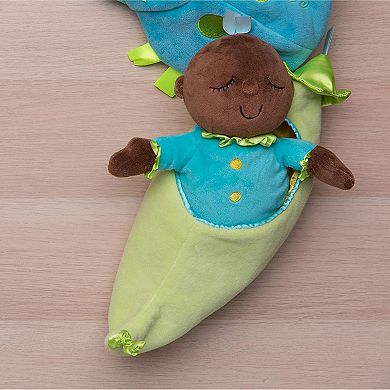 Manhattan Toy Snuggle Pod Sweet Pea Brown First Baby Doll with Cozy Sleep Sack