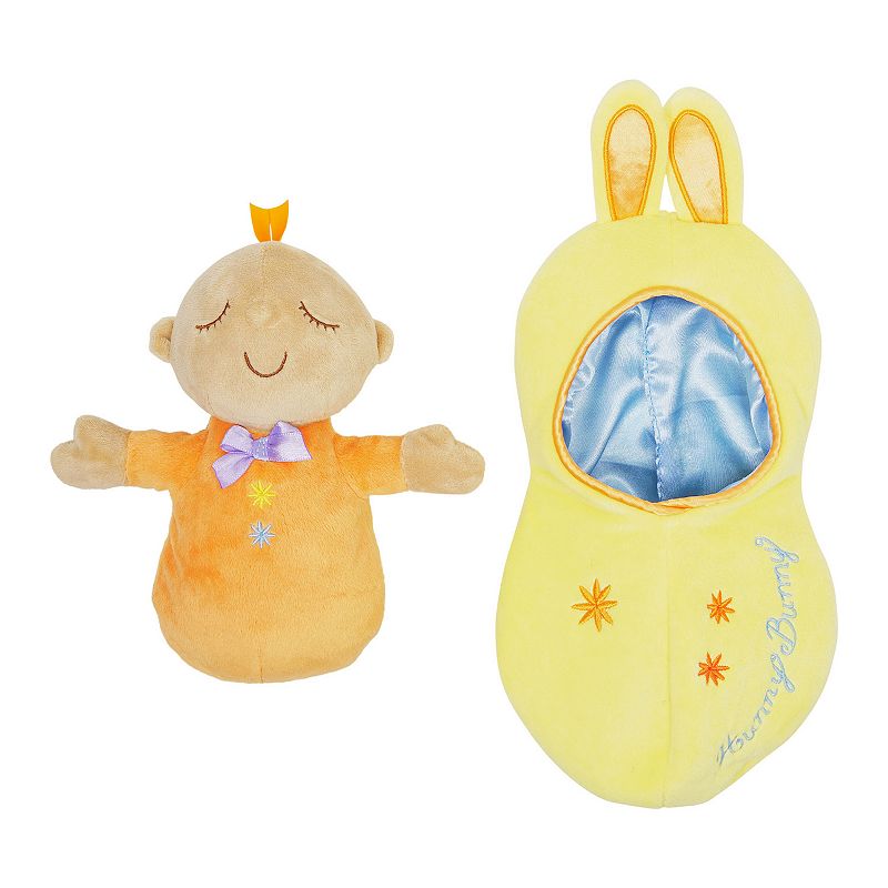 Manhattan Toy Snuggle Pod Hunny Bunny Beige First Baby Doll with Cozy Sleep