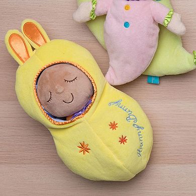 Manhattan Toy Snuggle Pod Hunny Bunny Beige First Baby Doll with Cozy Sleep Sack