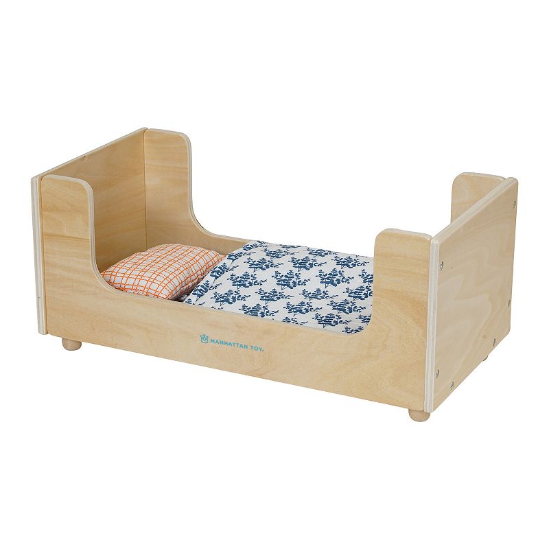 Manhattan Toy Sleep Tight Wooden Play Sleigh Bed, Multicolor