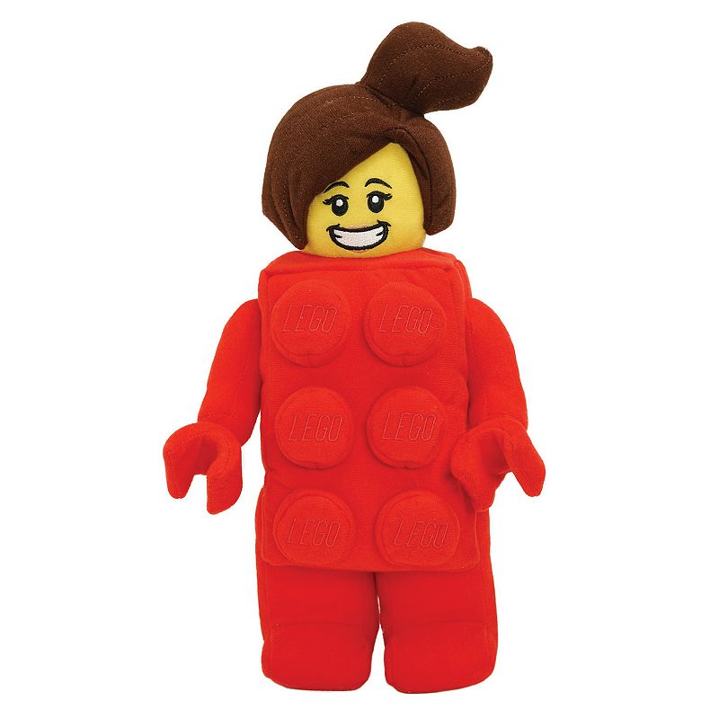 Manhattan Toy LEGO Minifigure Brick Suit Girl 13 Plush Character, Multic