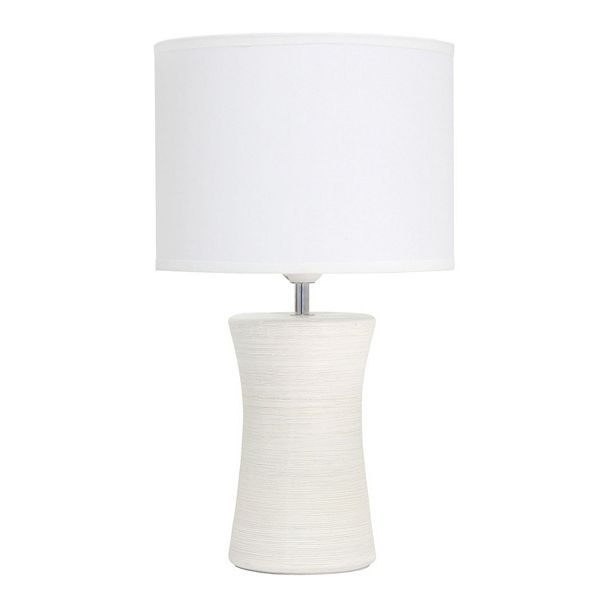 Ceramic Hourglass Table Lamp Off-White - Simple Designs