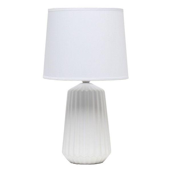 Pleated Base Table Lamp Off-White - Simple Designs