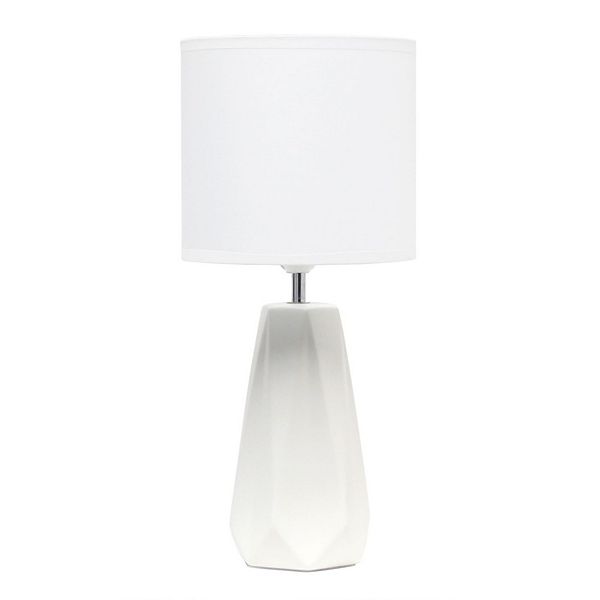 Ceramic Prism Table Lamp Off-White - Simple Designs