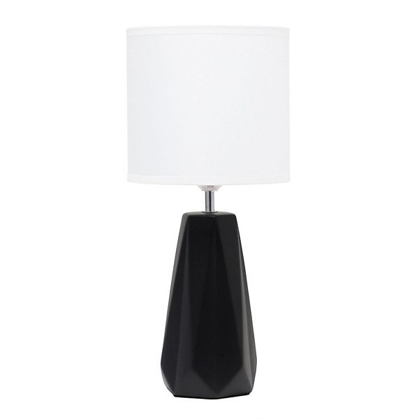 Ceramic Prism Table Lamp Black - Simple Designs