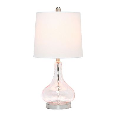 Elegant Designs Clear Glass Table Lamp - Rose Quartz